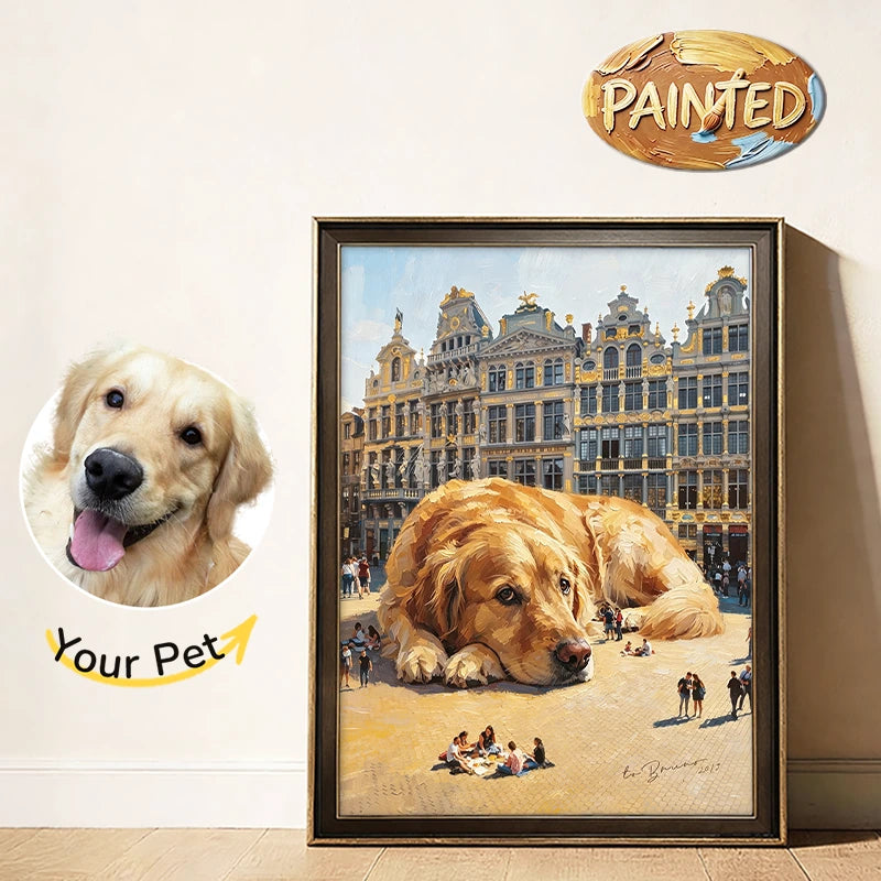 Grand Place, Brussels | Hand-painted Pet Portrait