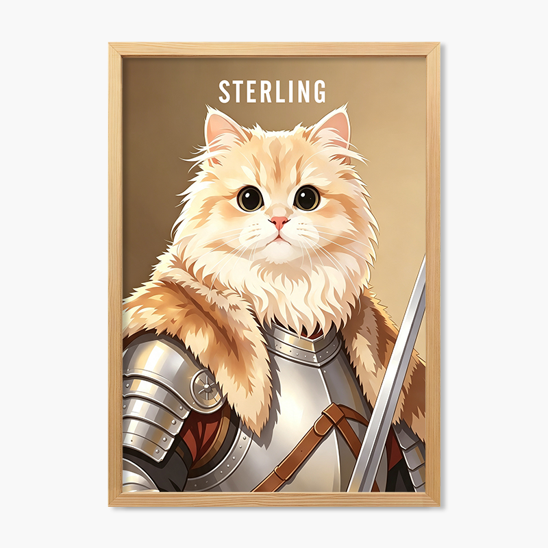 Armored Knight | Pet Portrait Print