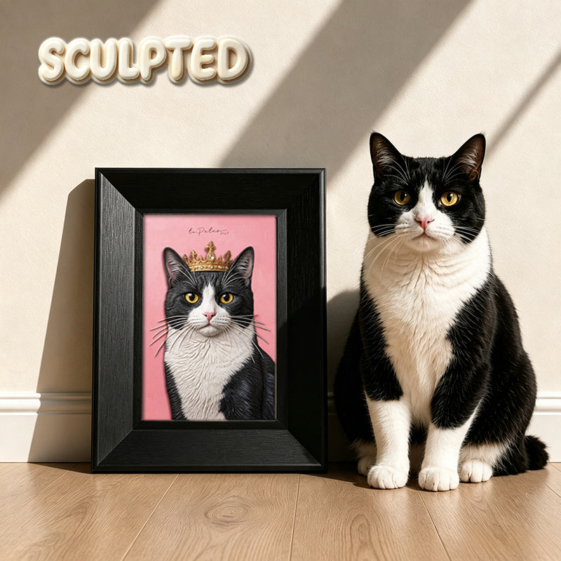 The King | Hand-sculpted 3D Pet Portrait