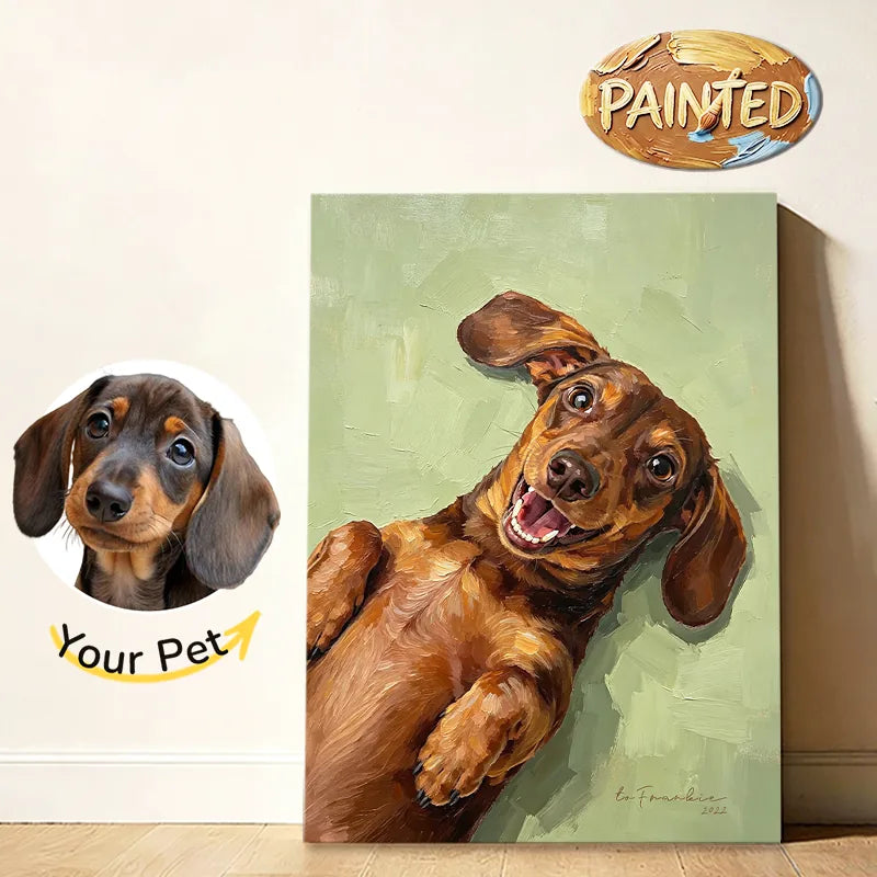 Modern Pet Portrait | Hand-painted Pet Portrait