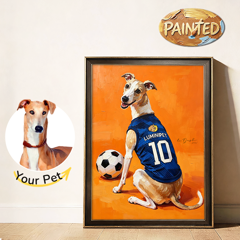 Football Striker | Hand-painted Pet Portrait
