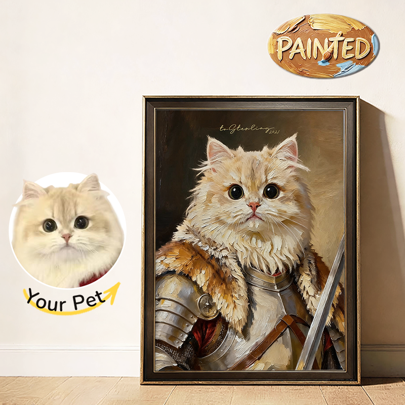 Armored Knight | Hand-painted Pet Portrait