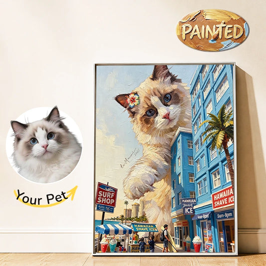 Honolulu, Hawaii | Hand-painted Pet Portrait