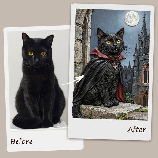 Custom Handmade Relief Pet Portrait | The Sci-Fi Hero Collection