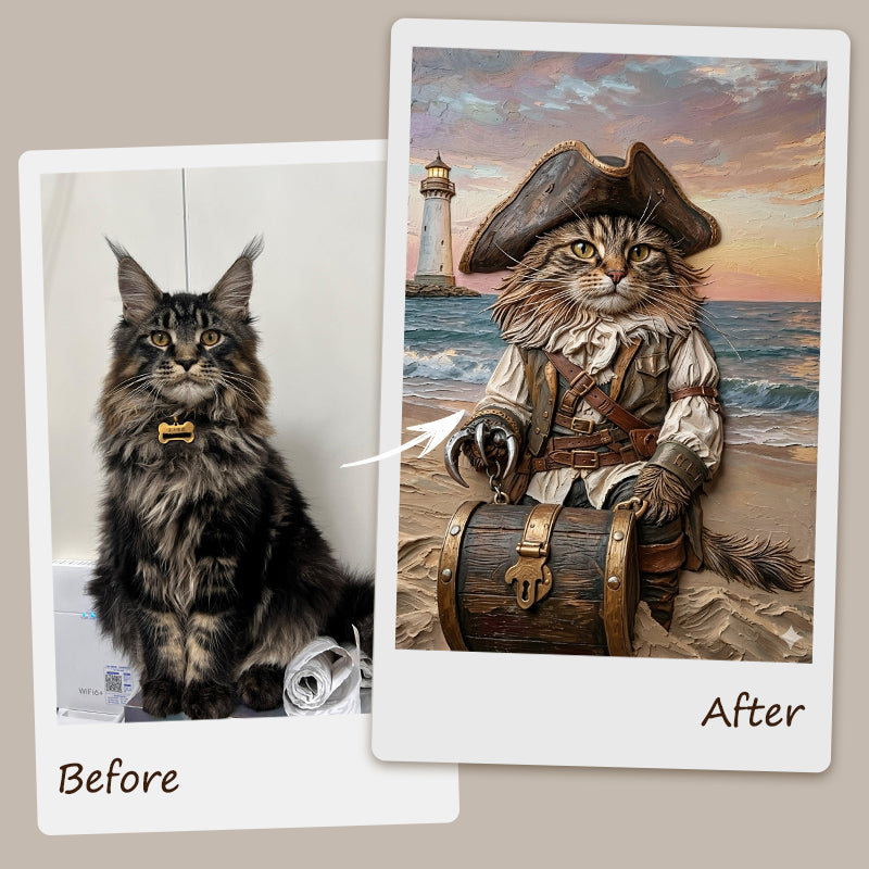 Custom Handmade Relief Pet Portrait | The Sci-Fi Hero Collection