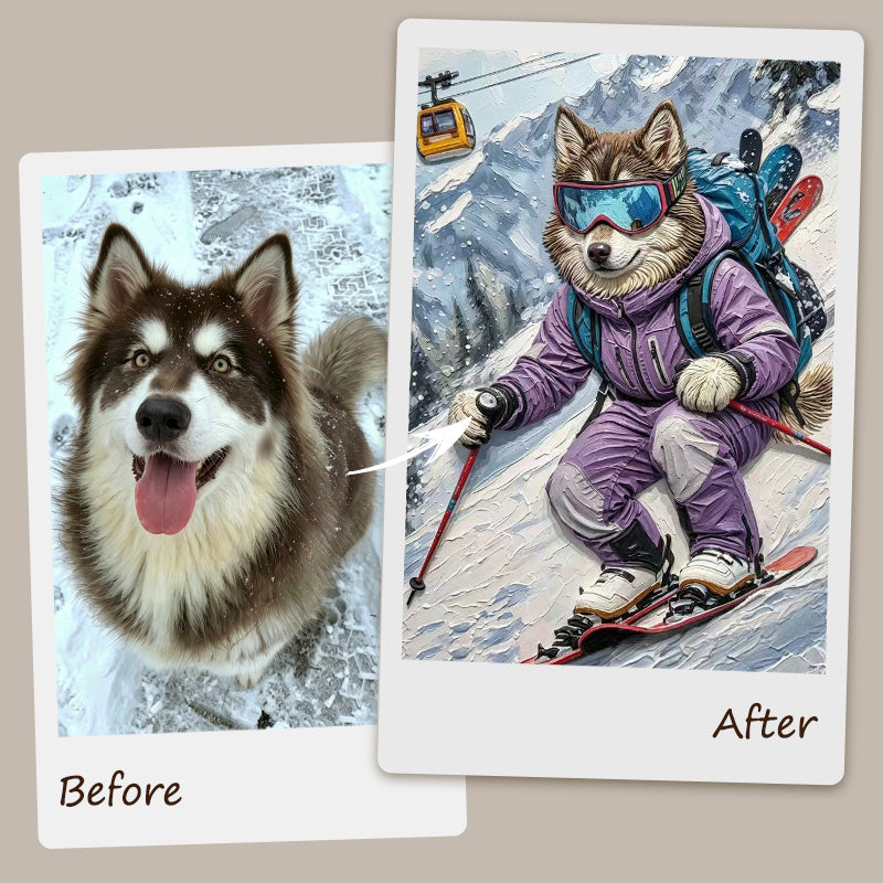 Custom Handmade Relief Pet Portrait | Classic Career Series