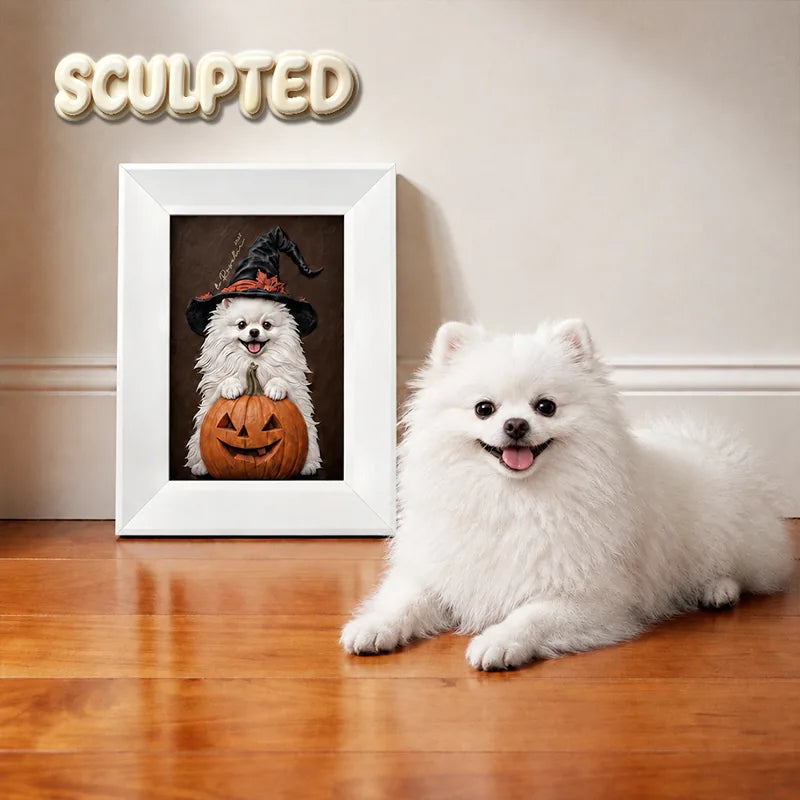 Pumpkin Queen | Hand-sculpted 3D Pet Portrait