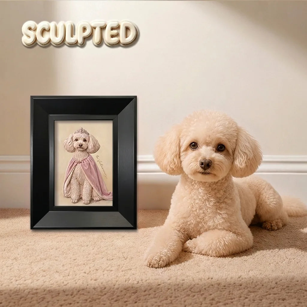 The Queen | Hand-sculpted 3D Pet Portrait