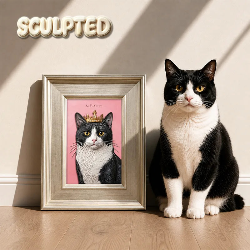The King | Hand-sculpted 3D Pet Portrait