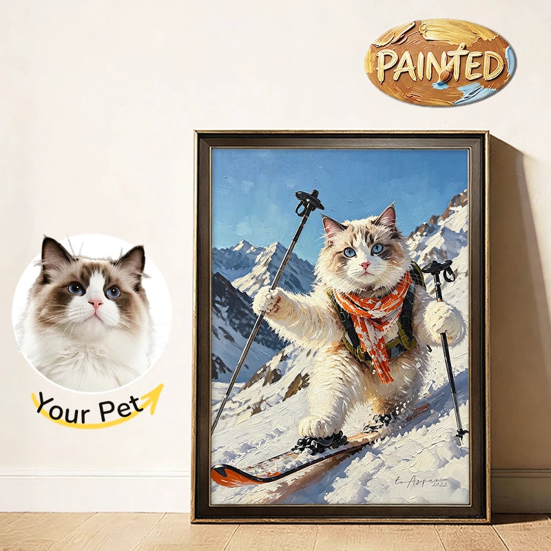 Skier | Hand-painted Pet Portrait