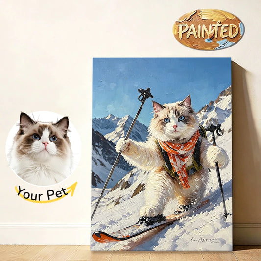 Skier | Hand-painted Pet Portrait