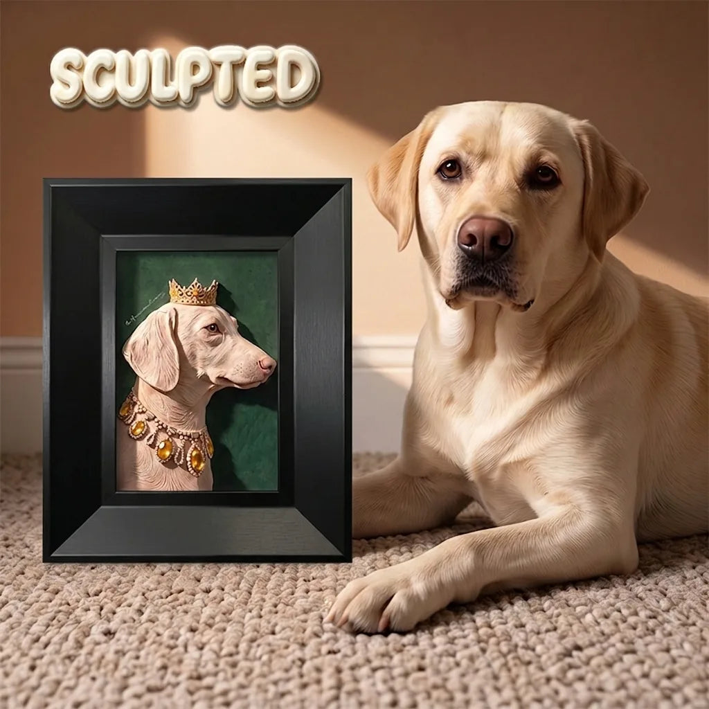The King | Hand-sculpted 3D Pet Portrait
