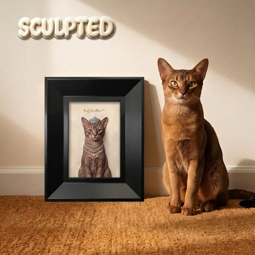 The Queen | Hand-sculpted 3D Pet Portrait