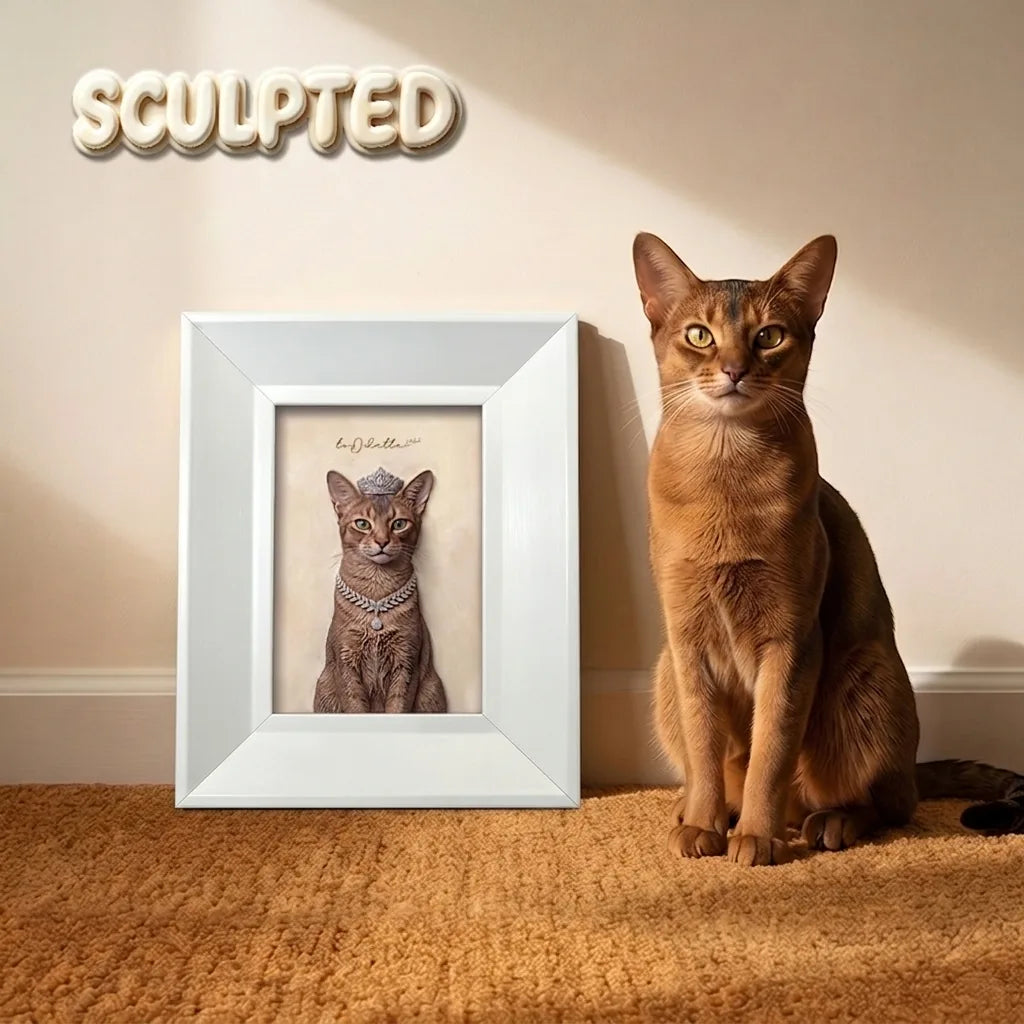 The Queen | Hand-sculpted 3D Pet Portrait