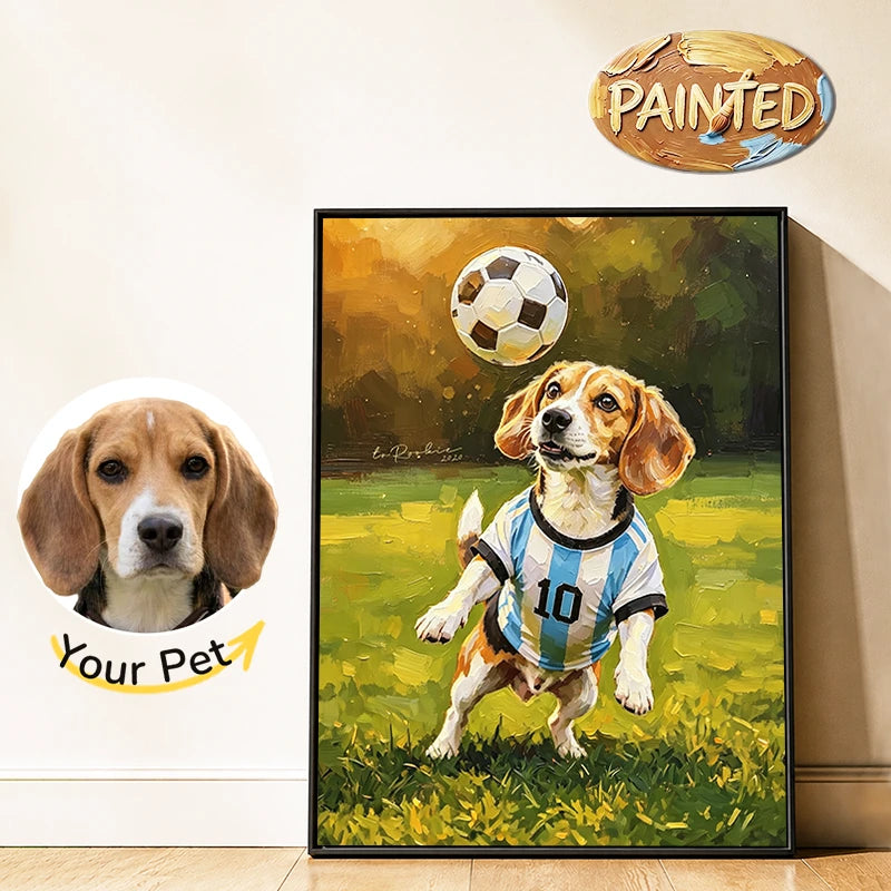 Soccer Player | Hand-painted Pet Portrait