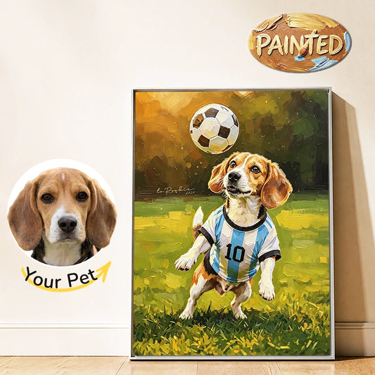Soccer Player | Hand-painted Pet Portrait