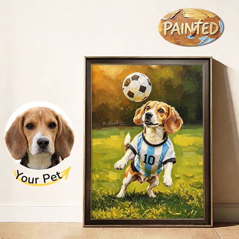 Soccer Player | Hand-painted Pet Portrait