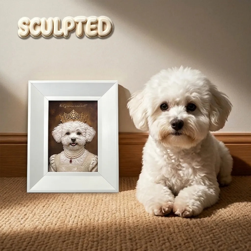 The Queen | Hand-sculpted 3D Pet Portrait