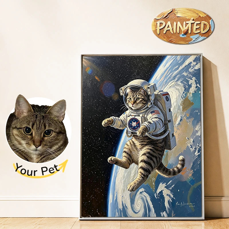 Astronaut | Hand-painted Pet Portrait