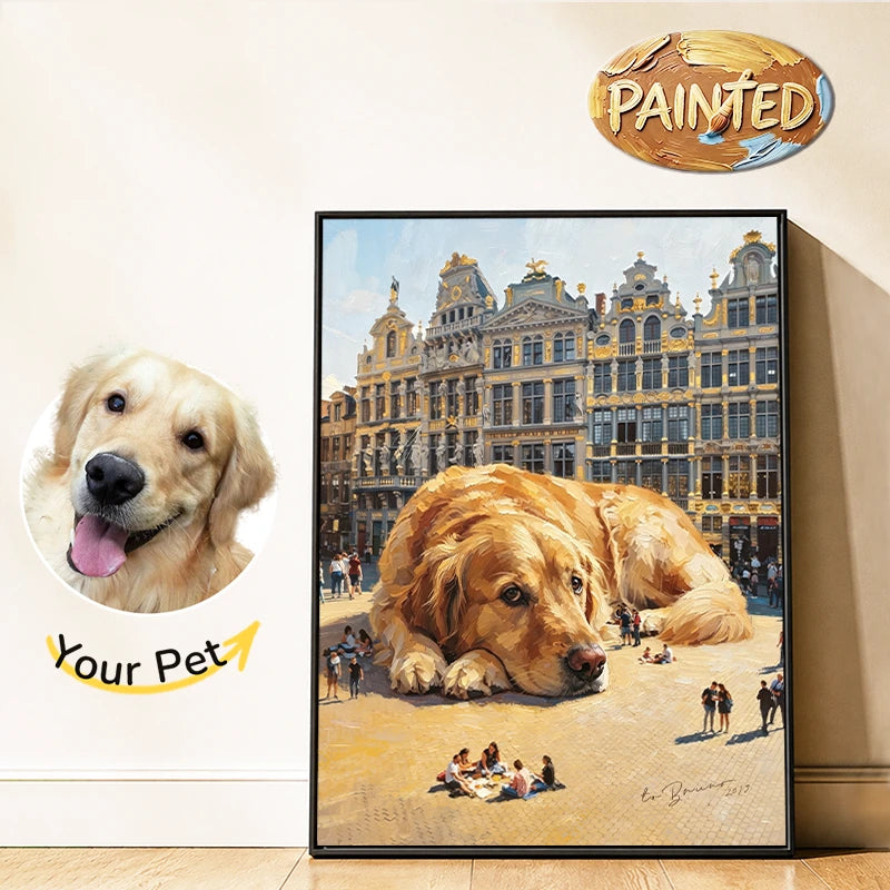 Grand Place, Brussels | Hand-painted Pet Portrait