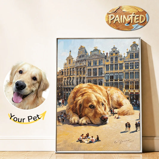 Grand Place, Brussels | Hand-painted Pet Portrait