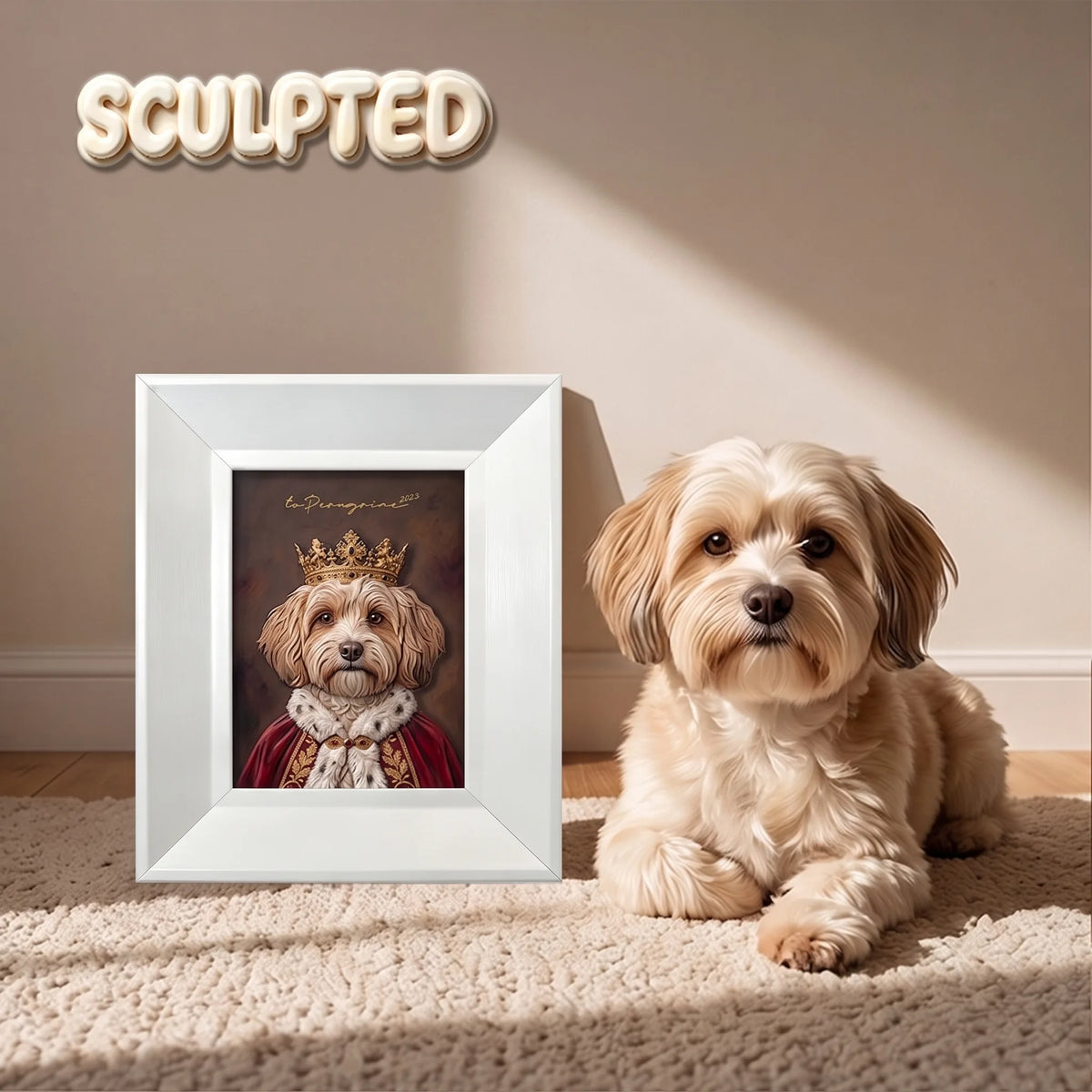 The King | Hand-sculpted 3D Pet Portrait