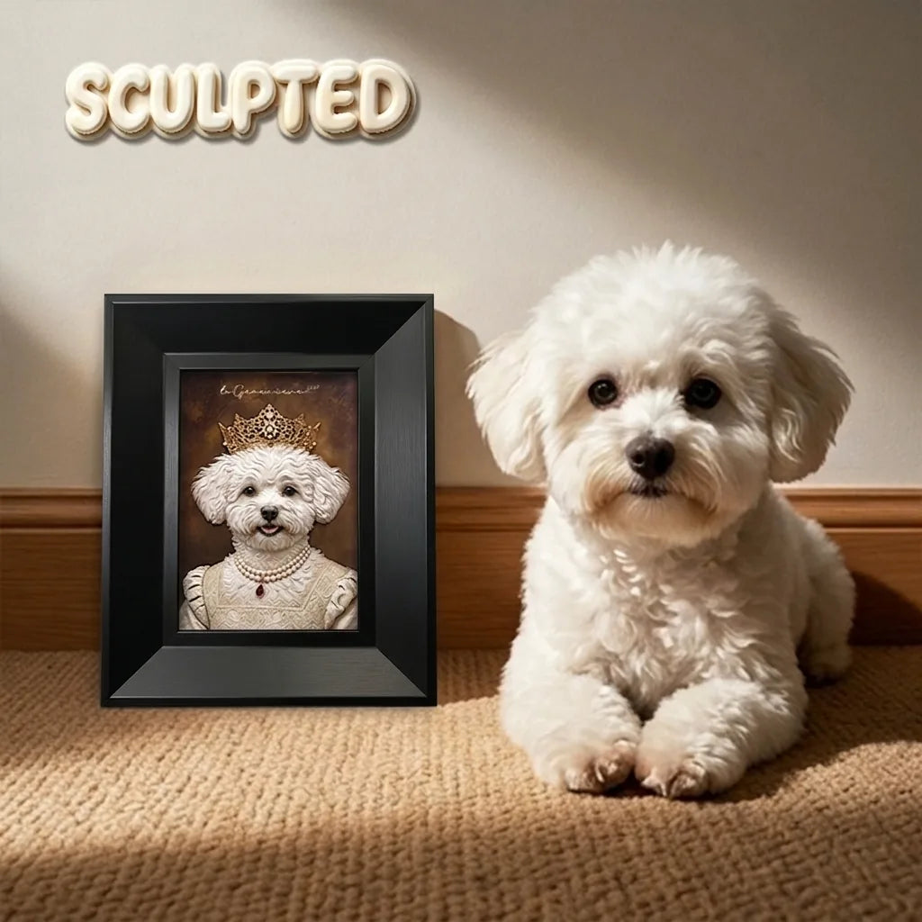 The Queen | Hand-sculpted 3D Pet Portrait