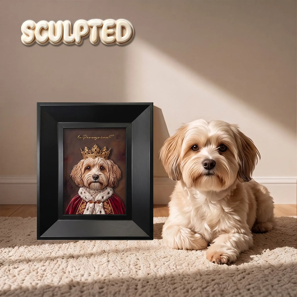The King | Hand-sculpted 3D Pet Portrait