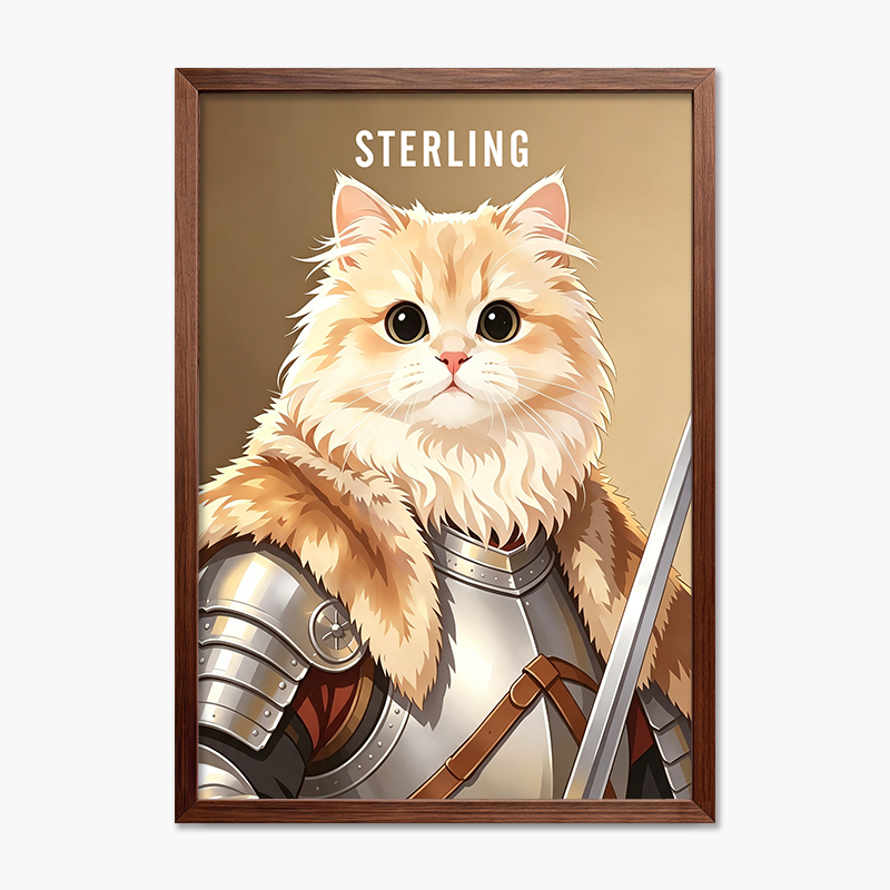 Armored Knight | Pet Portrait Print