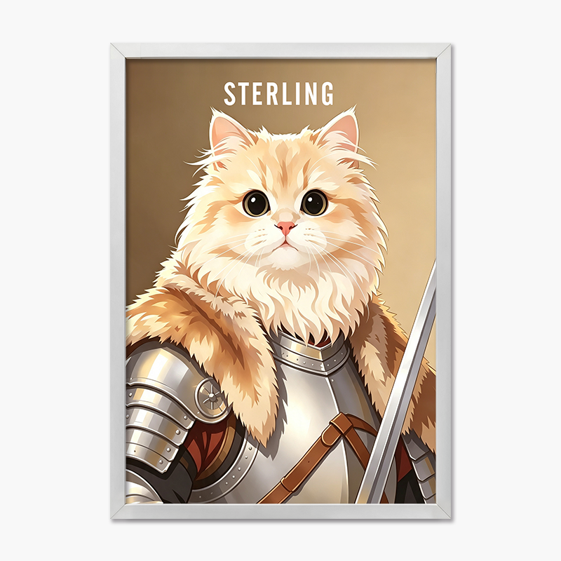 Armored Knight | Pet Portrait Print