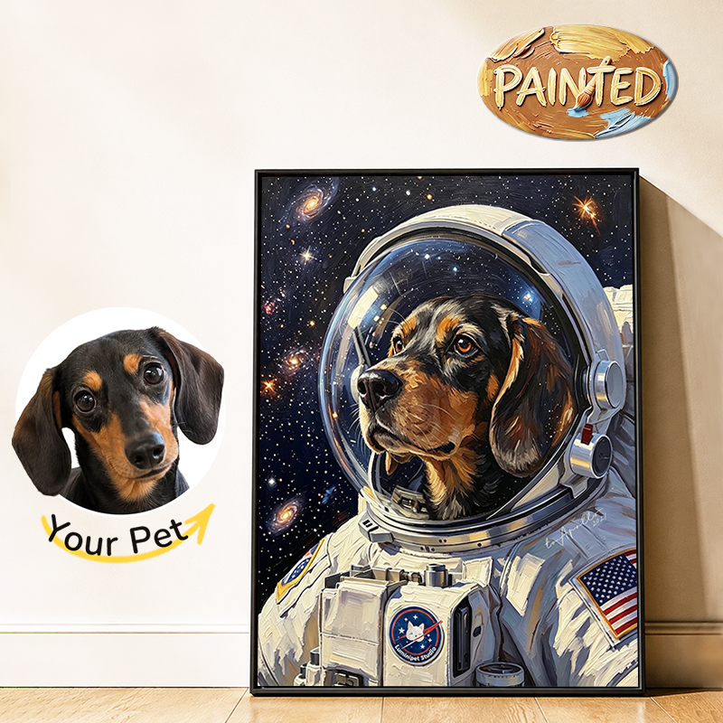 Space Explorer | Hand-painted Pet Portrait