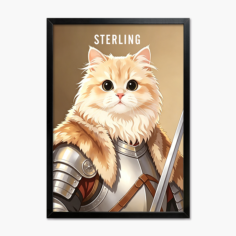 Armored Knight | Pet Portrait Print