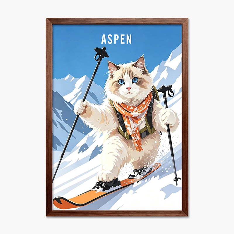 Skier | Pet Portrait Print