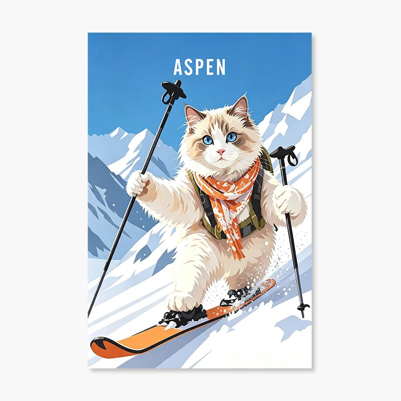 Skier | Pet Portrait Print