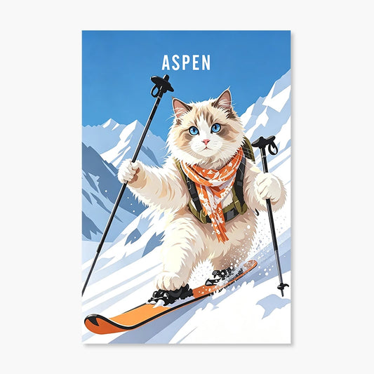 Skier | Pet Portrait Print
