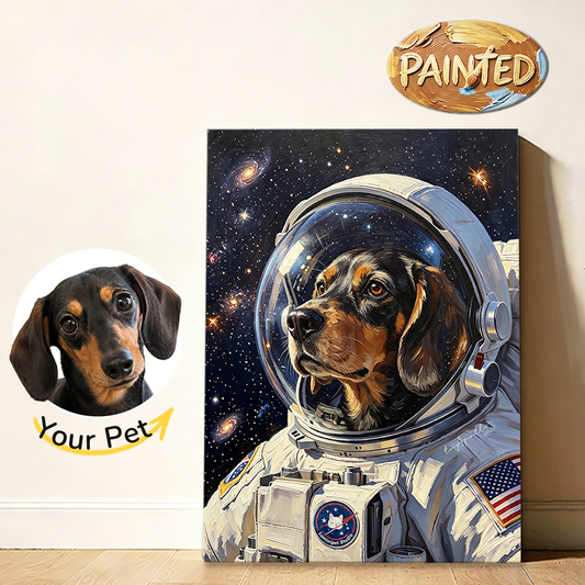 Space Explorer | Hand-painted Pet Portrait