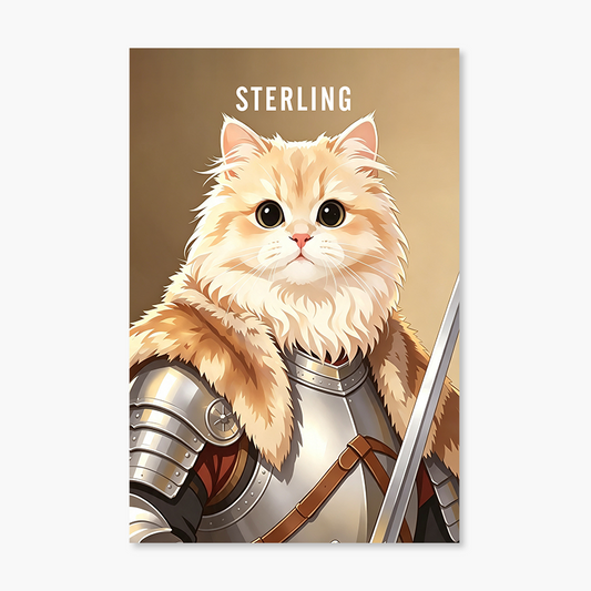 Armored Knight | Pet Portrait Print