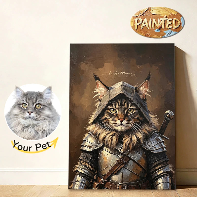 The Knight | Hand-painted Pet Portrait