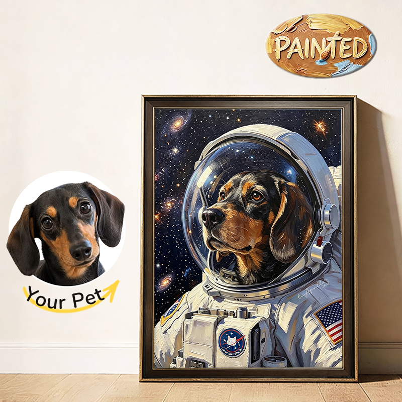 Space Explorer | Hand-painted Pet Portrait