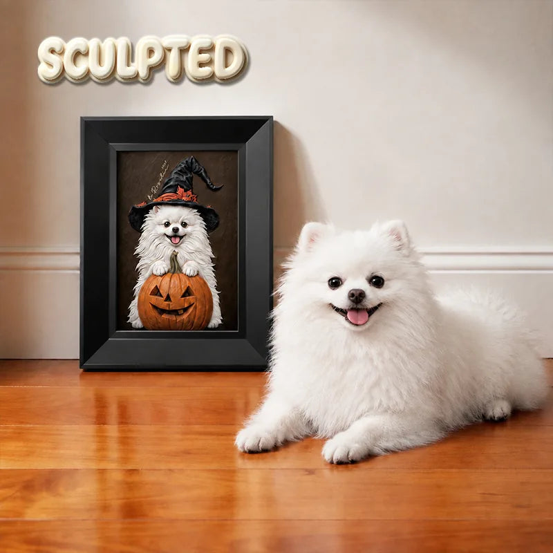 Pumpkin Queen | Hand-sculpted 3D Pet Portrait