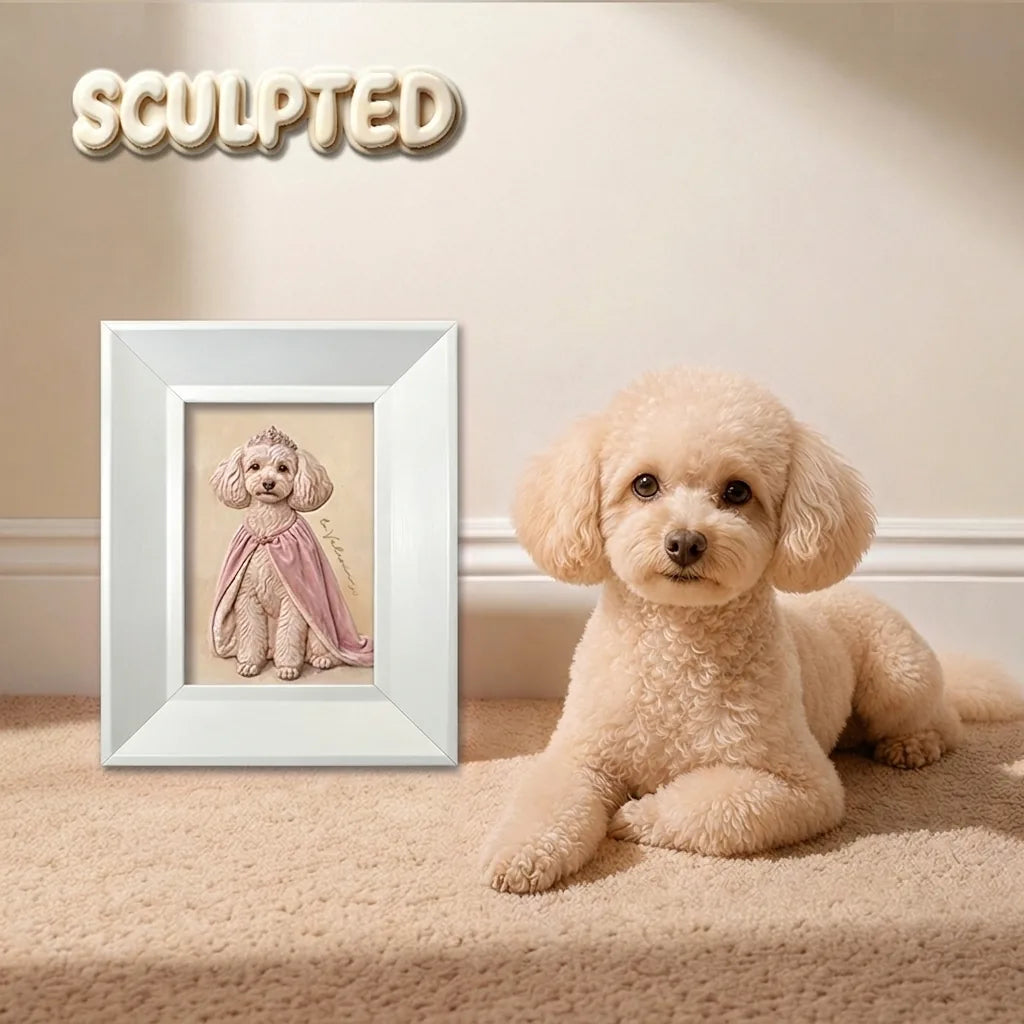 The Queen | Hand-sculpted 3D Pet Portrait