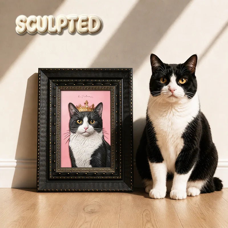 The King | Hand-sculpted 3D Pet Portrait