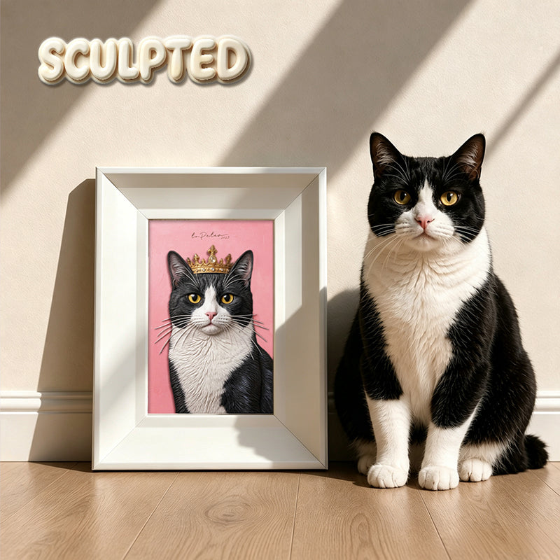 The King | Hand-sculpted 3D Pet Portrait