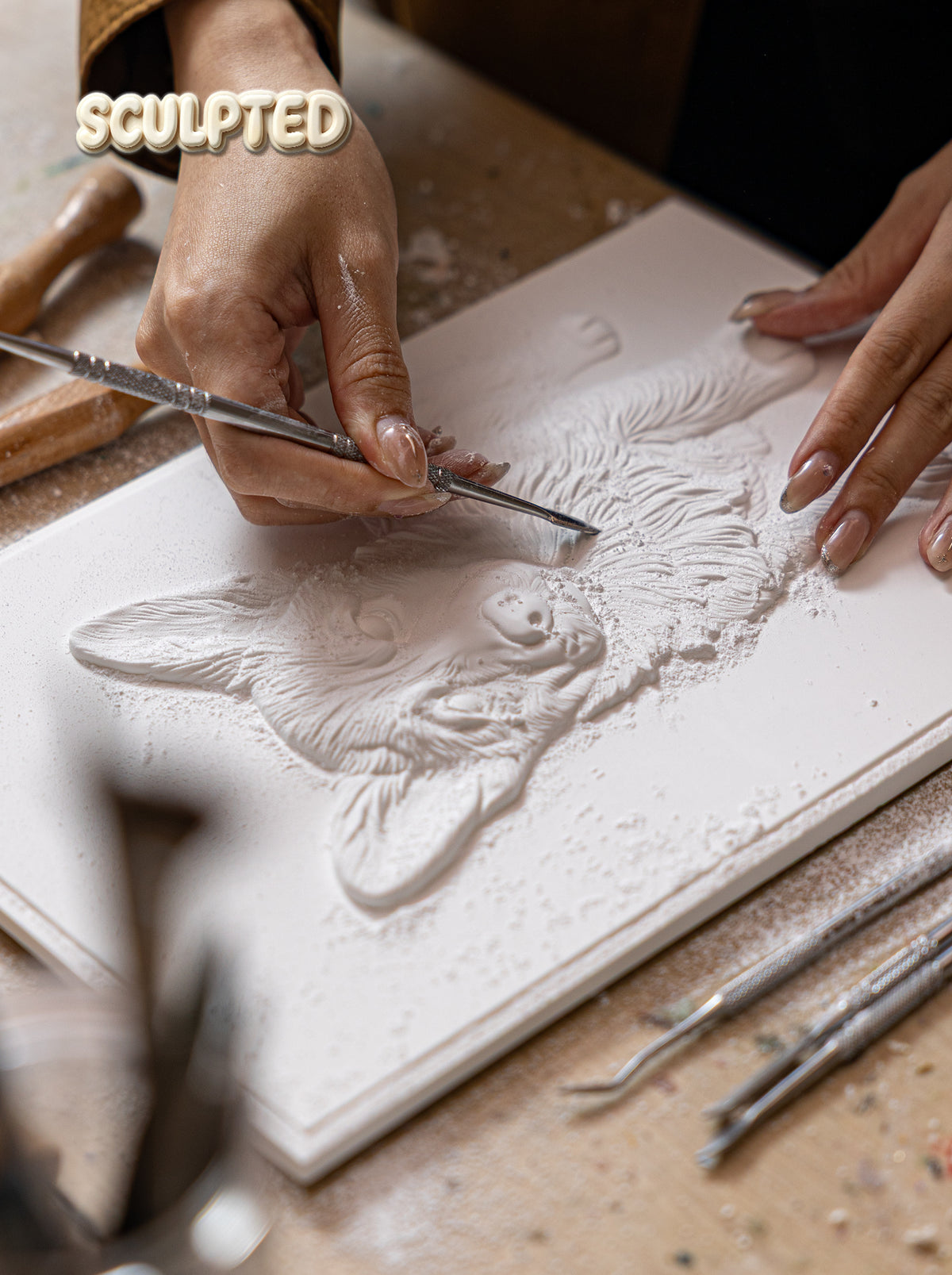 Custom Hand-Sculpted 3D Pet Portrait