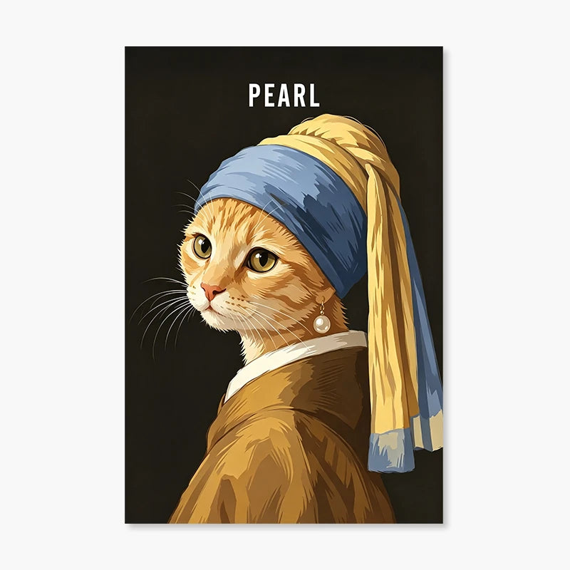 The Pearl Earring | Pet Portrait Print
