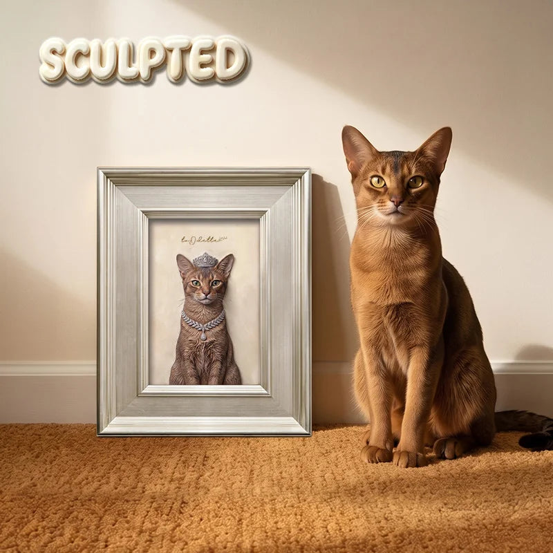The Queen | Hand-sculpted 3D Pet Portrait