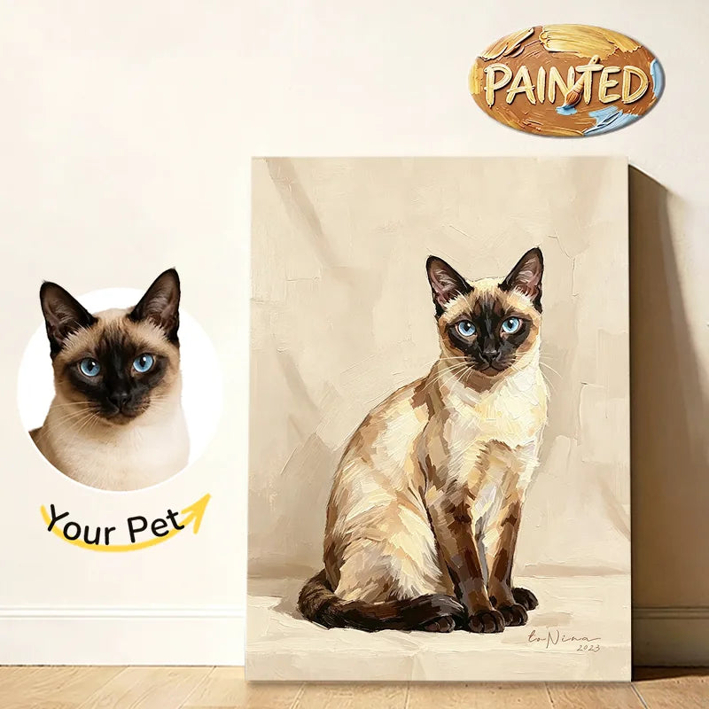 Modern Pet Portrait | Hand-painted Pet Portrait