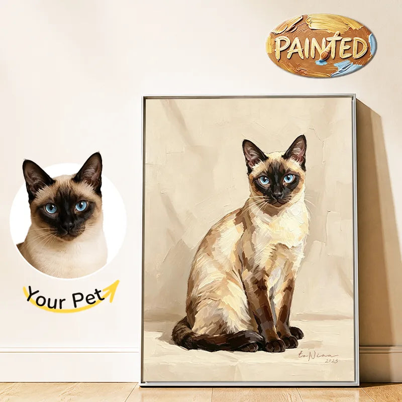 Modern Pet Portrait | Hand-painted Pet Portrait