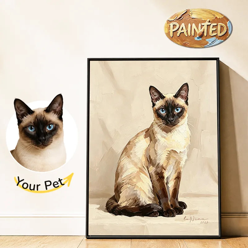 Modern Pet Portrait | Hand-painted Pet Portrait