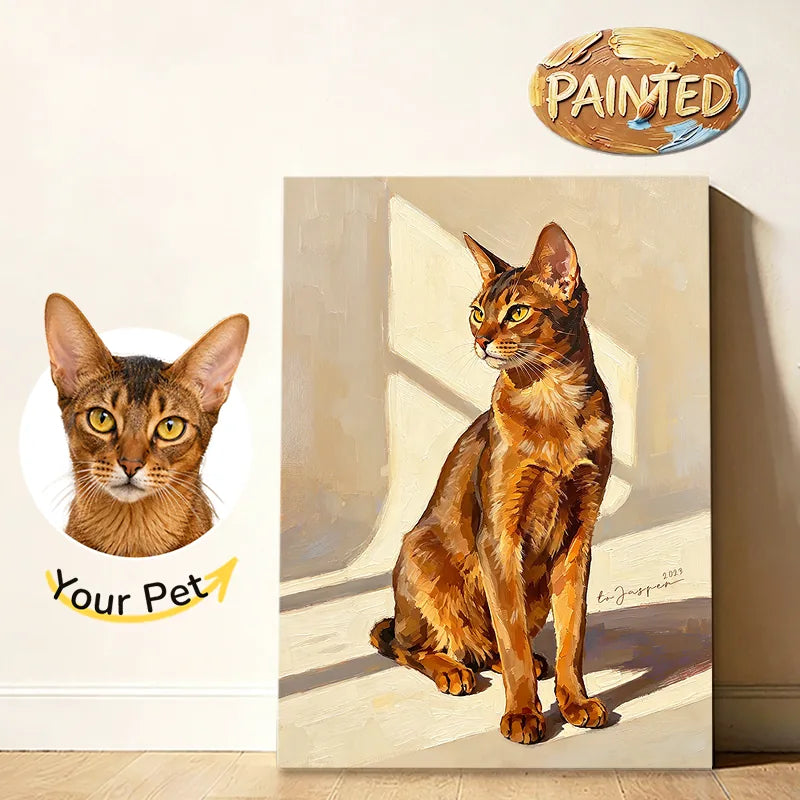 Modern Pet Portrait | Hand-painted Pet Portrait